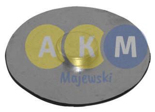 rubber-metal pressure disks for leaf springs