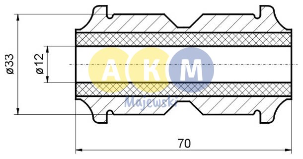 rubber-metal bush; leaf spring
