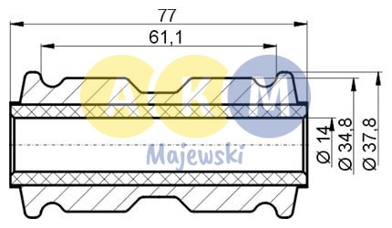 rubber-metal bush; leaf spring